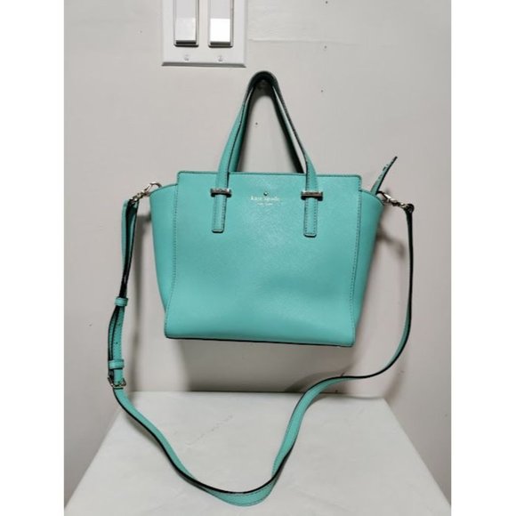 kate spade Handbags - Kate Spade Womens Saffiano Leather Small Cedar Street Hayden Satchel Bag Green